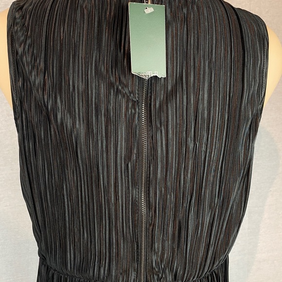 NWT Disco Retro Crinkle Black Sparkle Jumpsuit - Picture 8 of 10